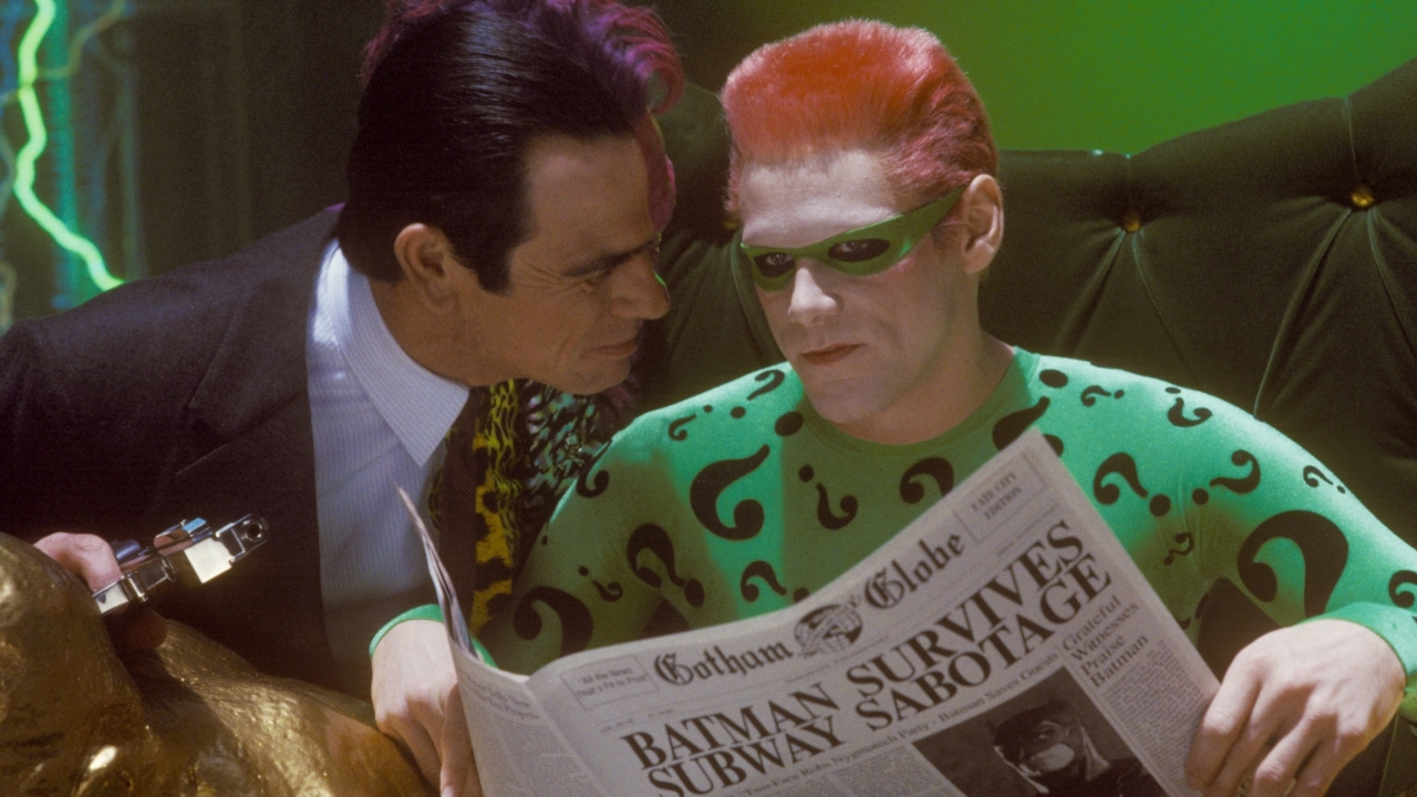 Jim Carrey kreeg ruzie met deze 'Batman Forever'-acteur en sindsdien ontlopen ze elkaar