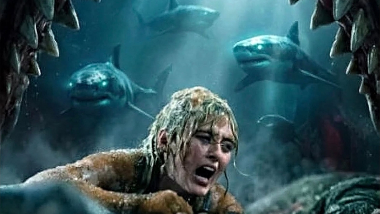 Twee schaarsgeklede Marvel-actrices versus een hongerige haai in spannende trailer 'The Devil's Mouth'