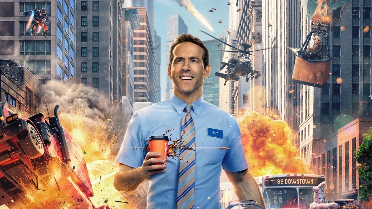 Spektakelfilm 'Free Guy' brengt Ryan Reynolds terug in een gave video