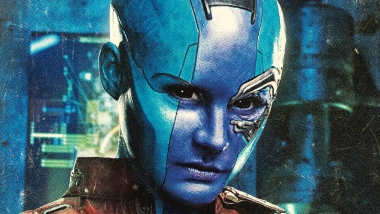 Zwaar gehavende Nebula van Karen Gillans op foto 'Guardians of the Galaxy 3'