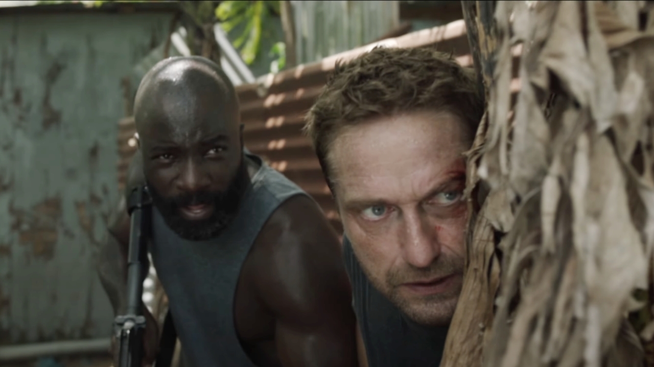 Brute nieuwe foto uit thriller 'Plane' met Gerard Butler & Mike Colter