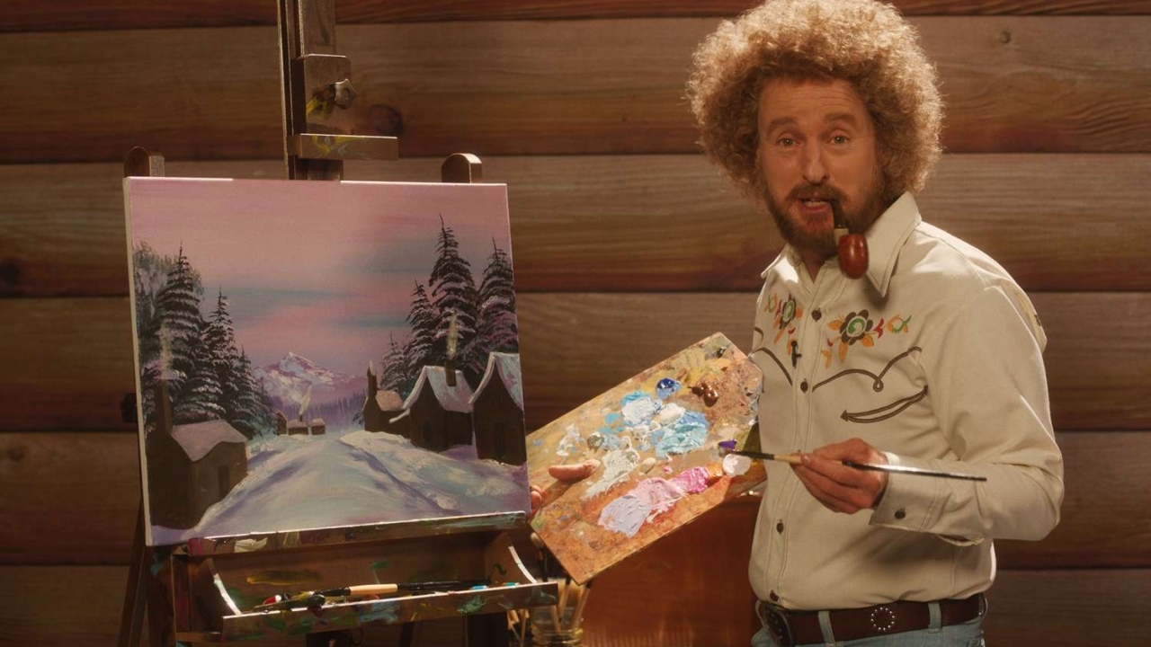 Eerste trailer 'Paint' met Owen Wilson als Bob Ross-kopie