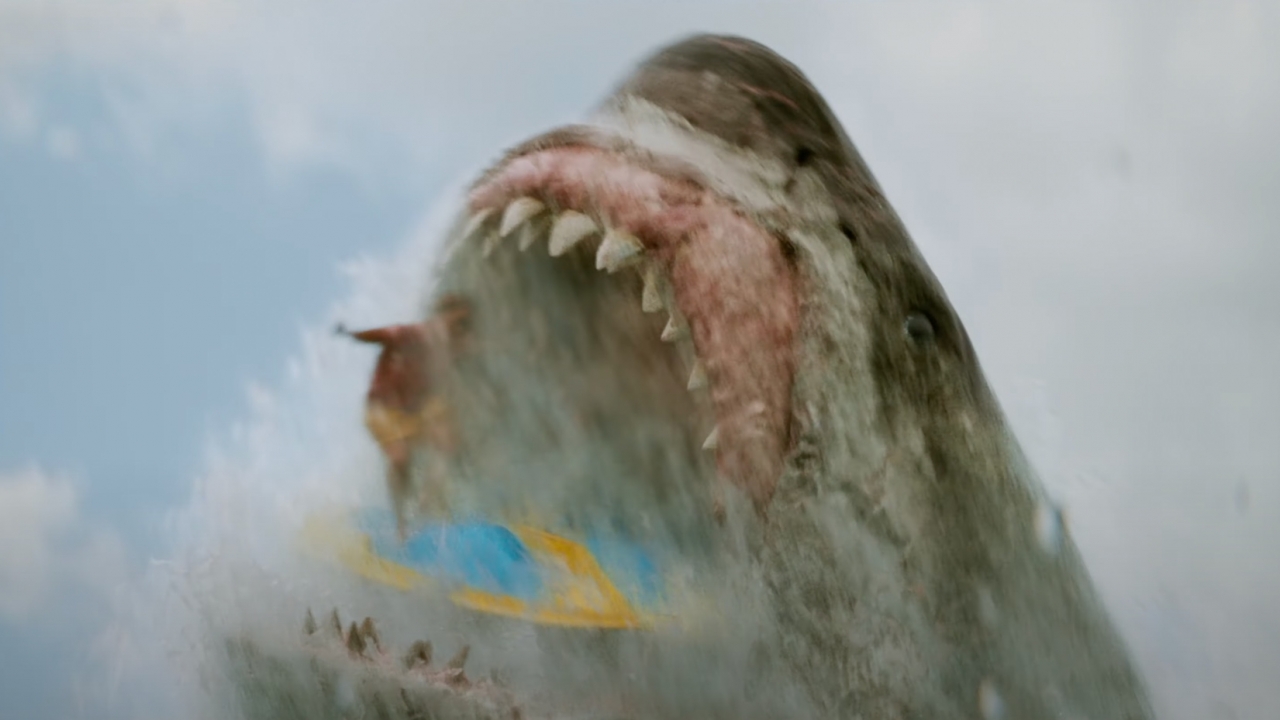 Een T-Rex en enorme zeemonsters in absurde trailer 'Meg 2: The Trench' met Jason Statham