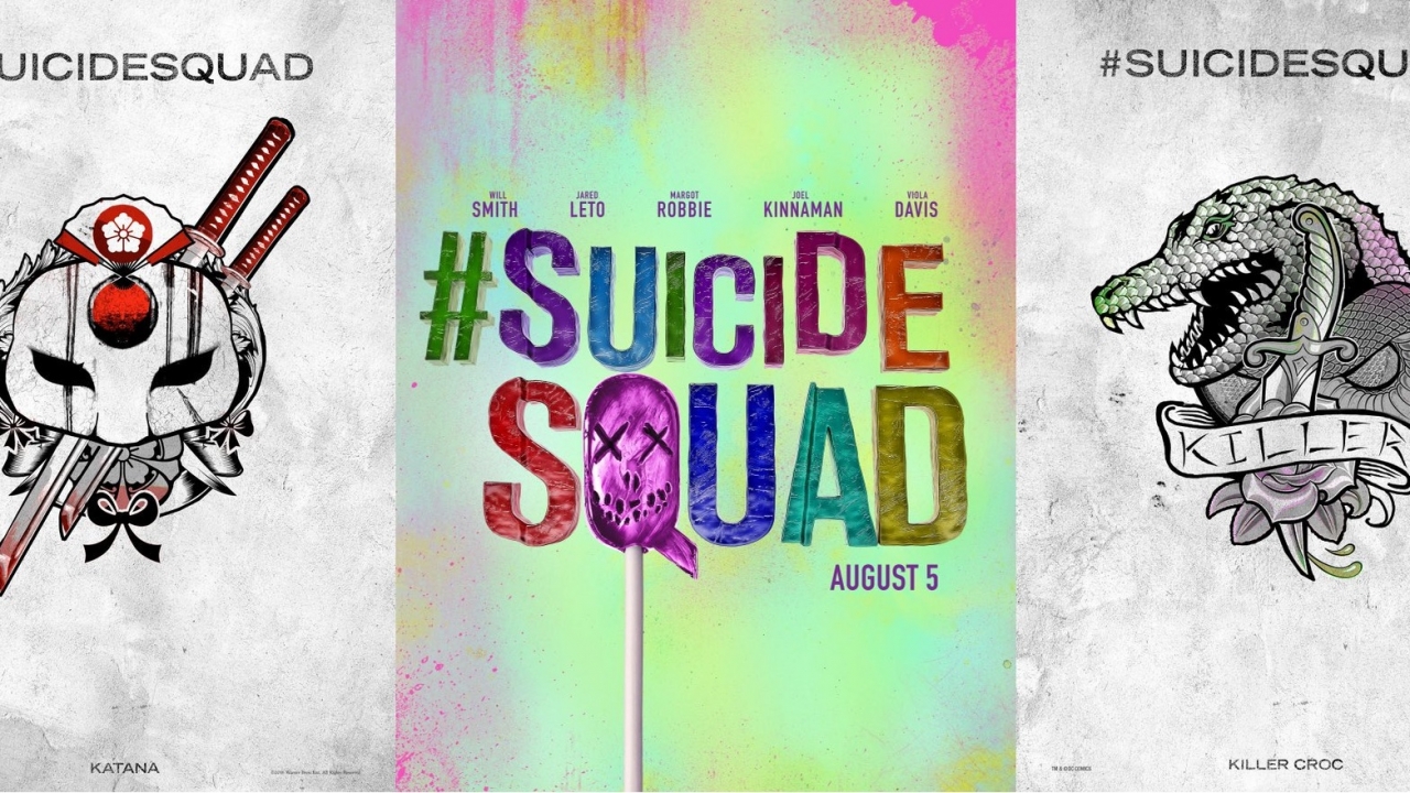 Zoete teaserposter & tattoo-affiches 'Suicide Squad'