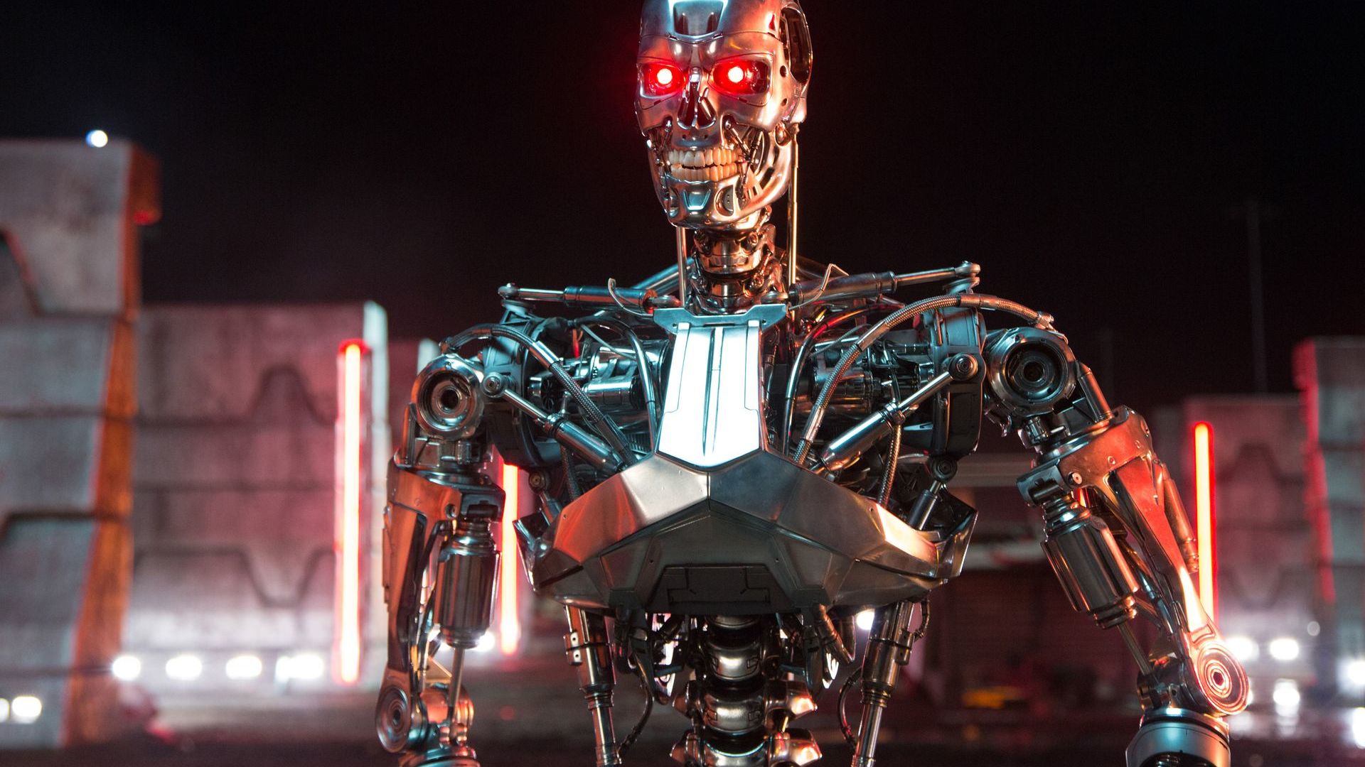 T-800 gevechtsklaar op foto 'Terminator: Genisys'