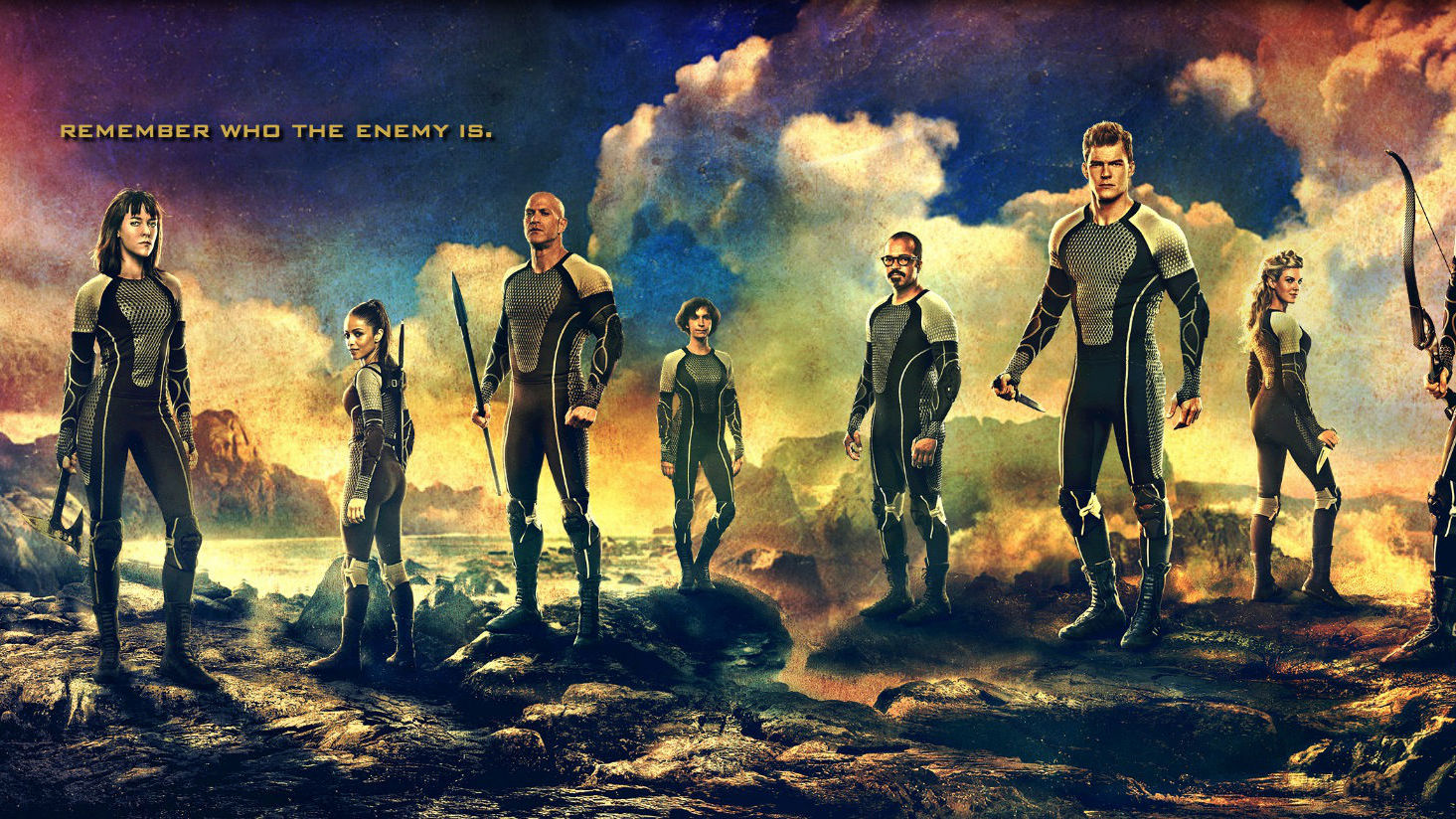 Nieuwe 'Catching Fire'-banner toont elf Hunger Games-winnaars
