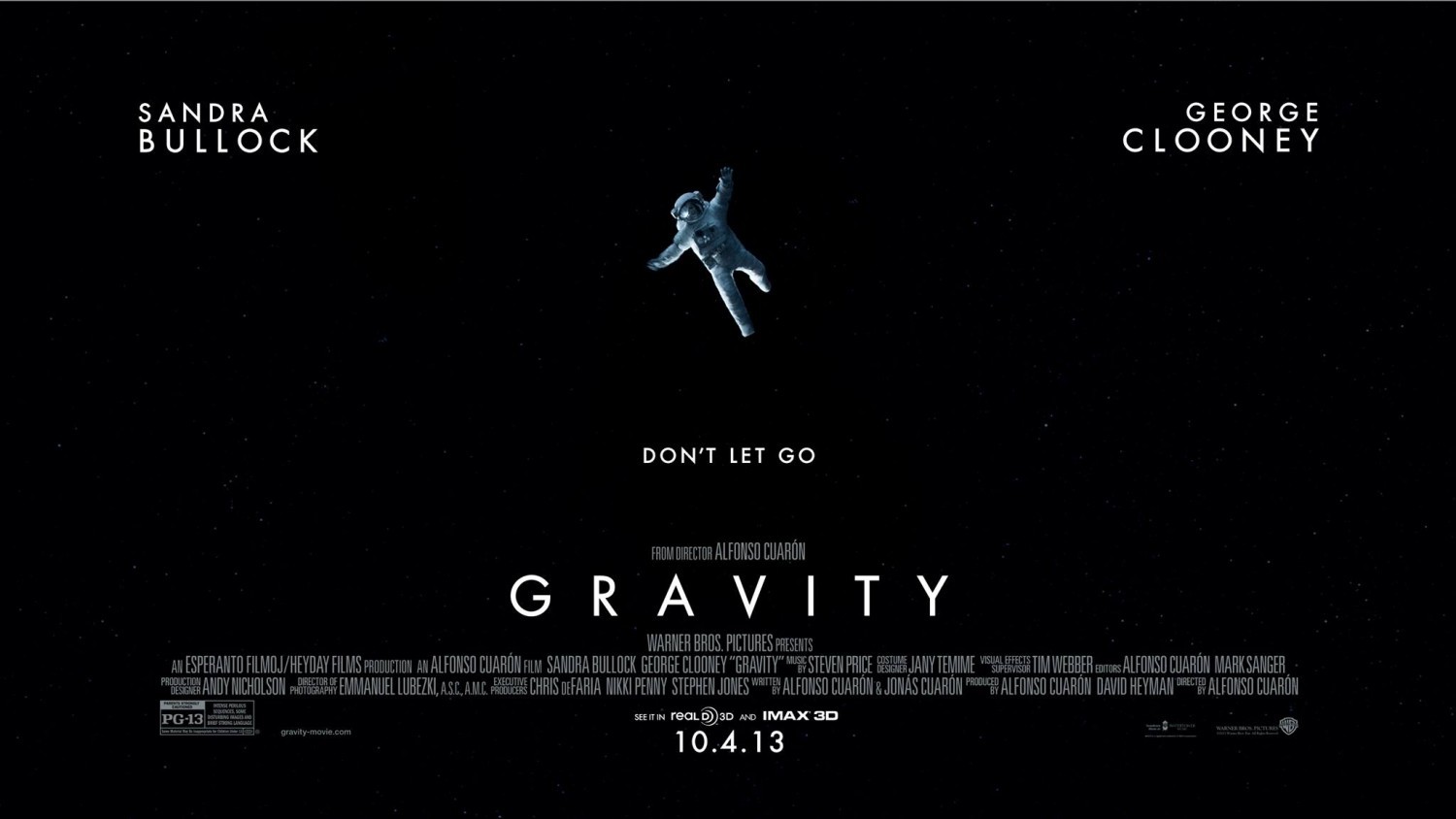 Posters en tweede clip-trailer veelbelovende sci-fi film 'Gravity'