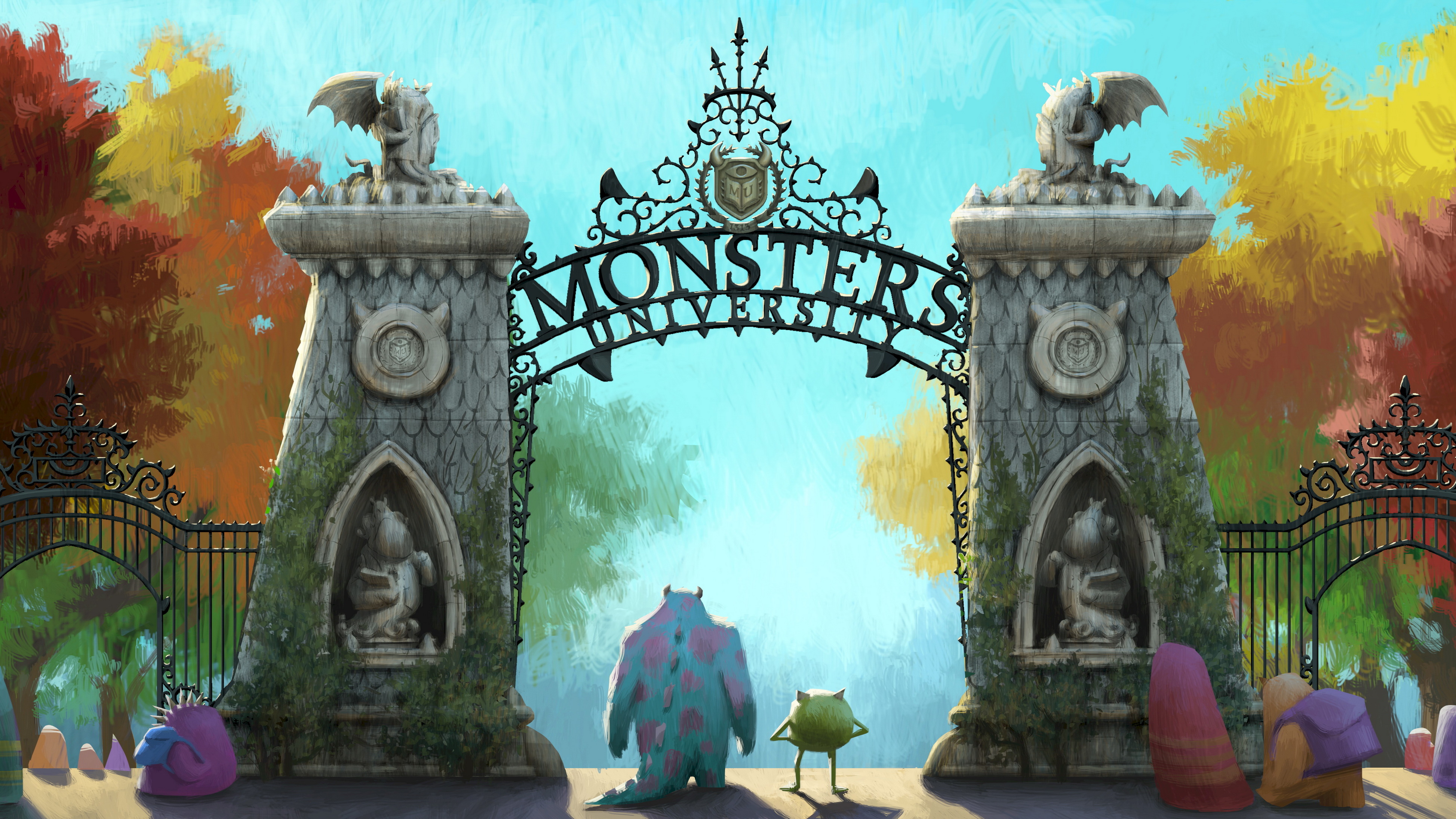 Concept art Pixars Monsters University