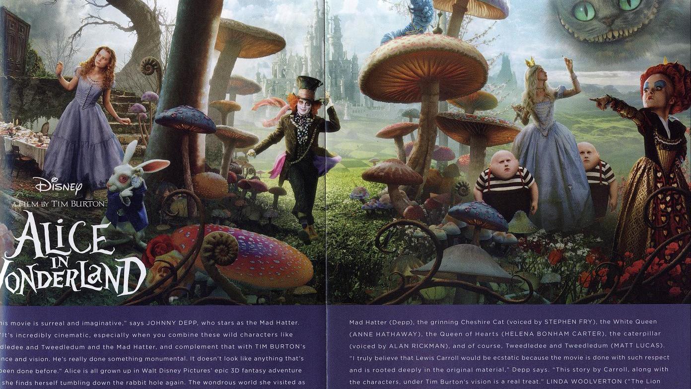 Nieuwe foto Tim Burtons Alice in Wonderland