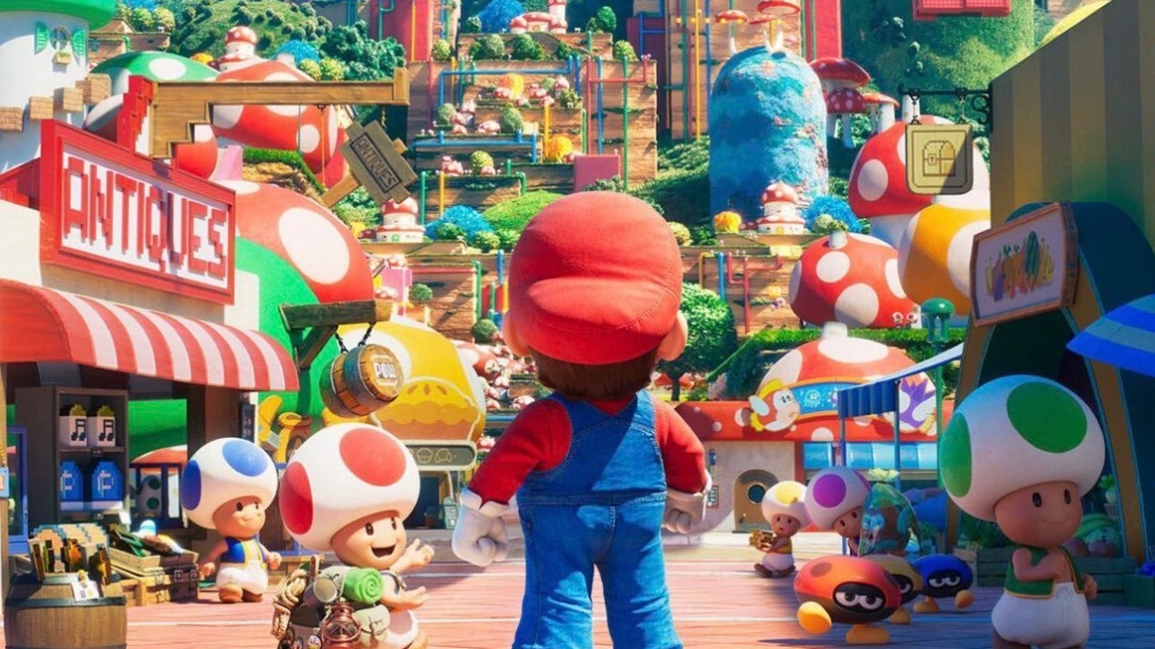 Posters 'The Super Mario Bros. Movie' met Mario, Luigi, Princess Peach, Toad, Bowser en Donkey Kong