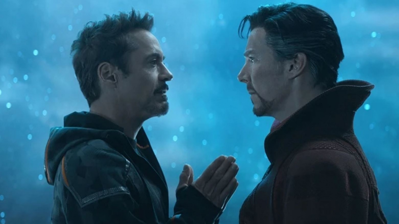 Doctor Strange in Iron Man-pak in 'Avengers: Infinity War' concept art