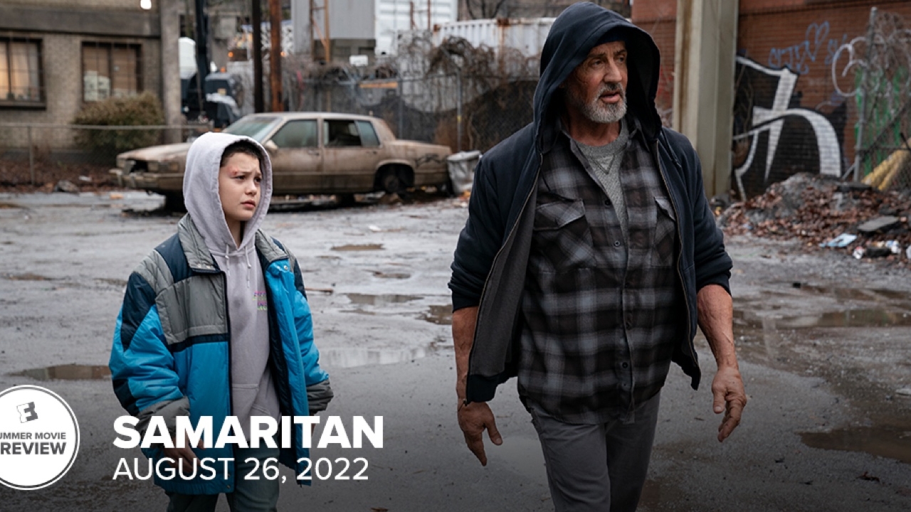 Foto van Sylvester Stallone als superheld in de film 'Samaritan'