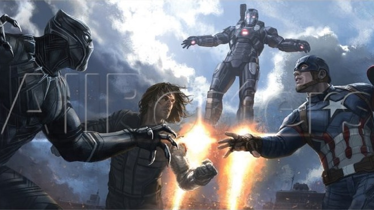 Strijdbare concept-art 'Captain America: Civil War'