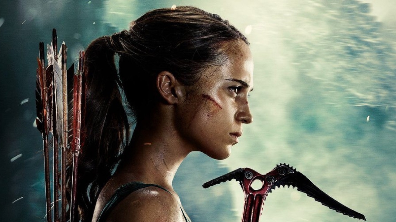 Zwetende Lara Croft op posters 'Tomb Raider'
