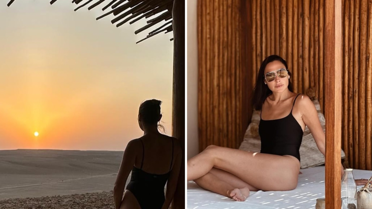 Gal Gadot op vakantie middenin de woestijn, maar zont er flink oplos: "we houden ervan"