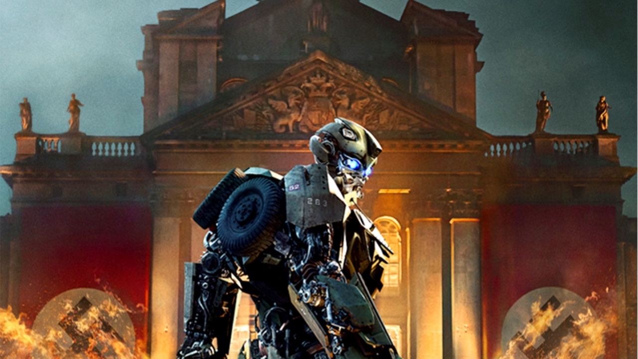 Bumblebee vs. Nazi's op poster 'Transformers: The Last Knight'