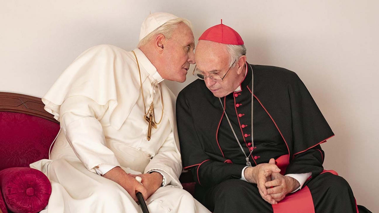 Anthony Hopkins is Paus Benedictus in eerste trailer Netflix-film 'The Two Popes'