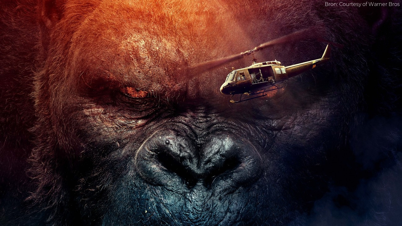 Godzilla en Kong zijn even groot als ze tegen elkaar vechten