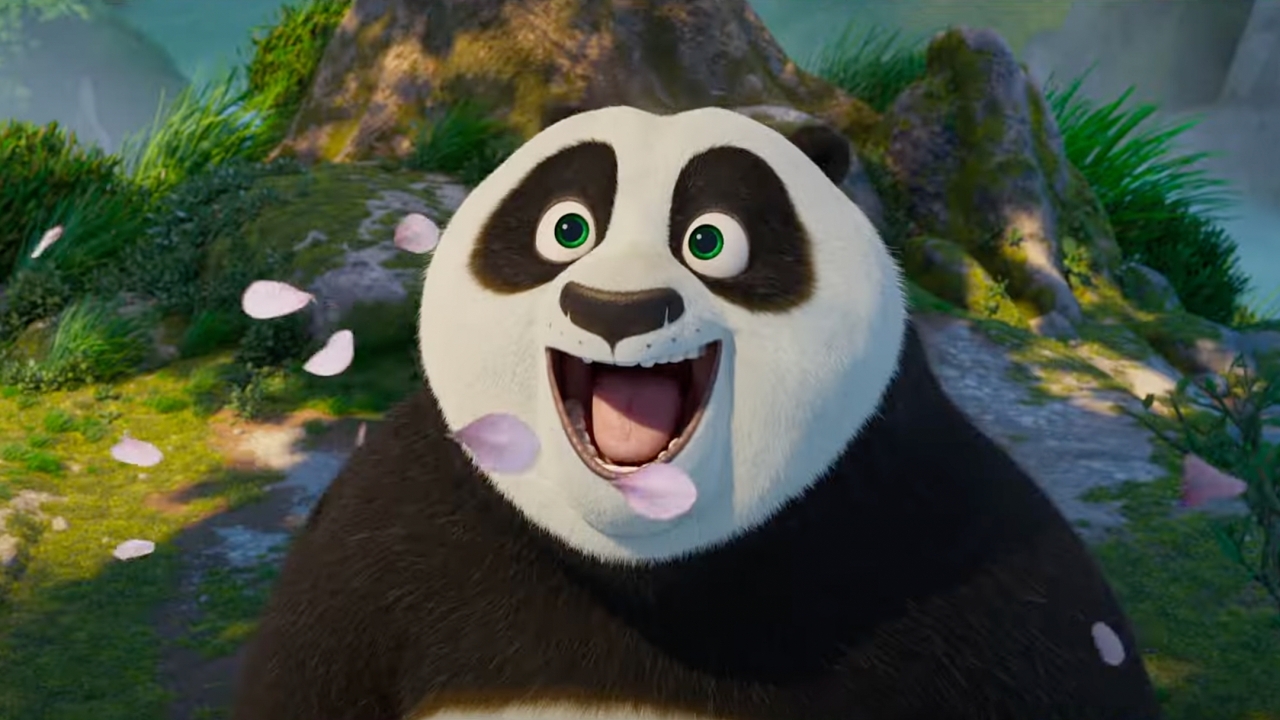 Jack Black zingt de longen uit zijn lijf tijdens de première van 'Kung Fu Panda 4'
