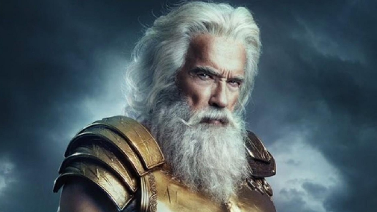 Arnold Schwarzenegger is oppergod Zeus op nieuwe poster mysterieus project