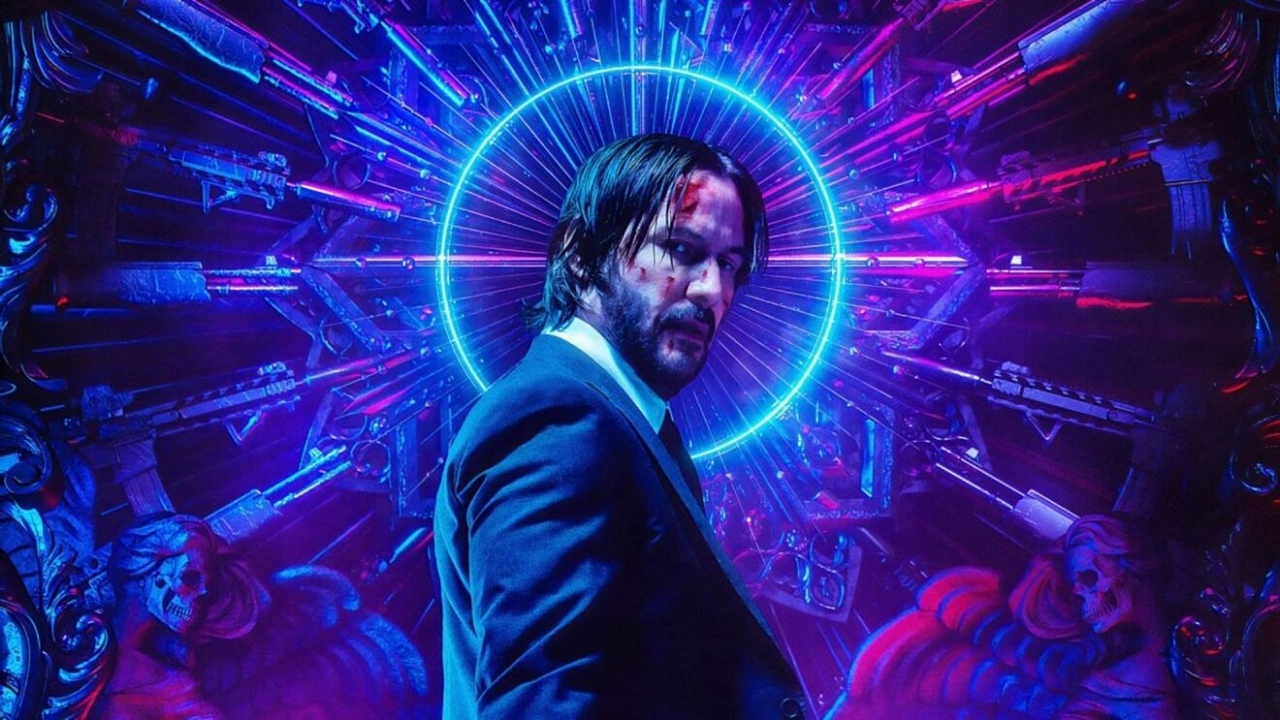 Foto's 'John Wick: Chapter 4' met Keanu Reeves in een wit New York