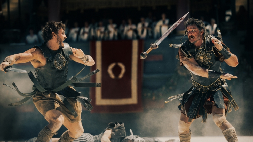 Brute foto's uit 'Gladiator II' laat epische gevechten zien