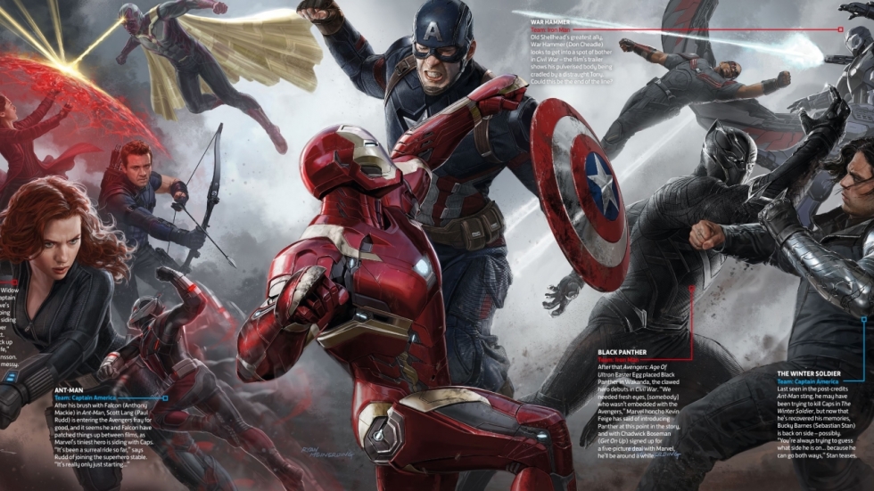 Onderlinge strijd op fraaie concept-art 'Captain America: Civil War'
