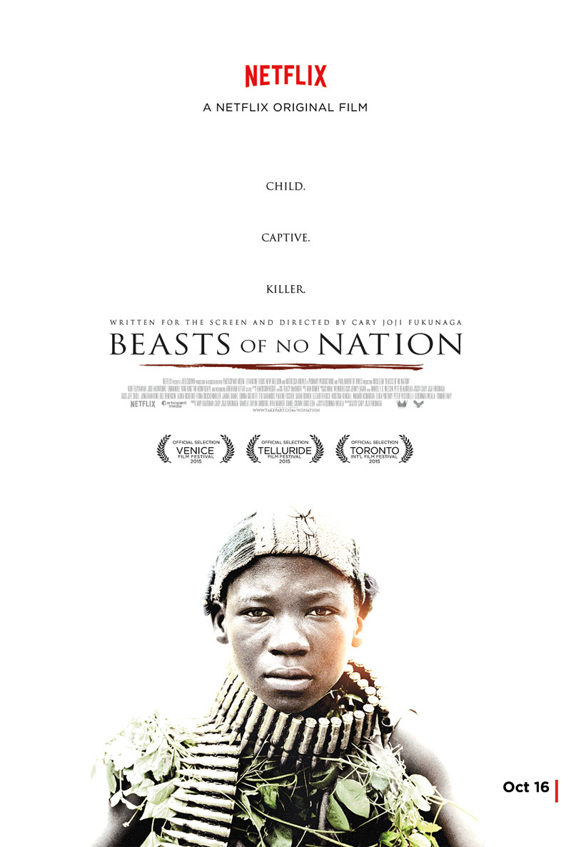 Nieuwe trailer en poster Cary Fukunaga's 'Beasts of No Nation'
