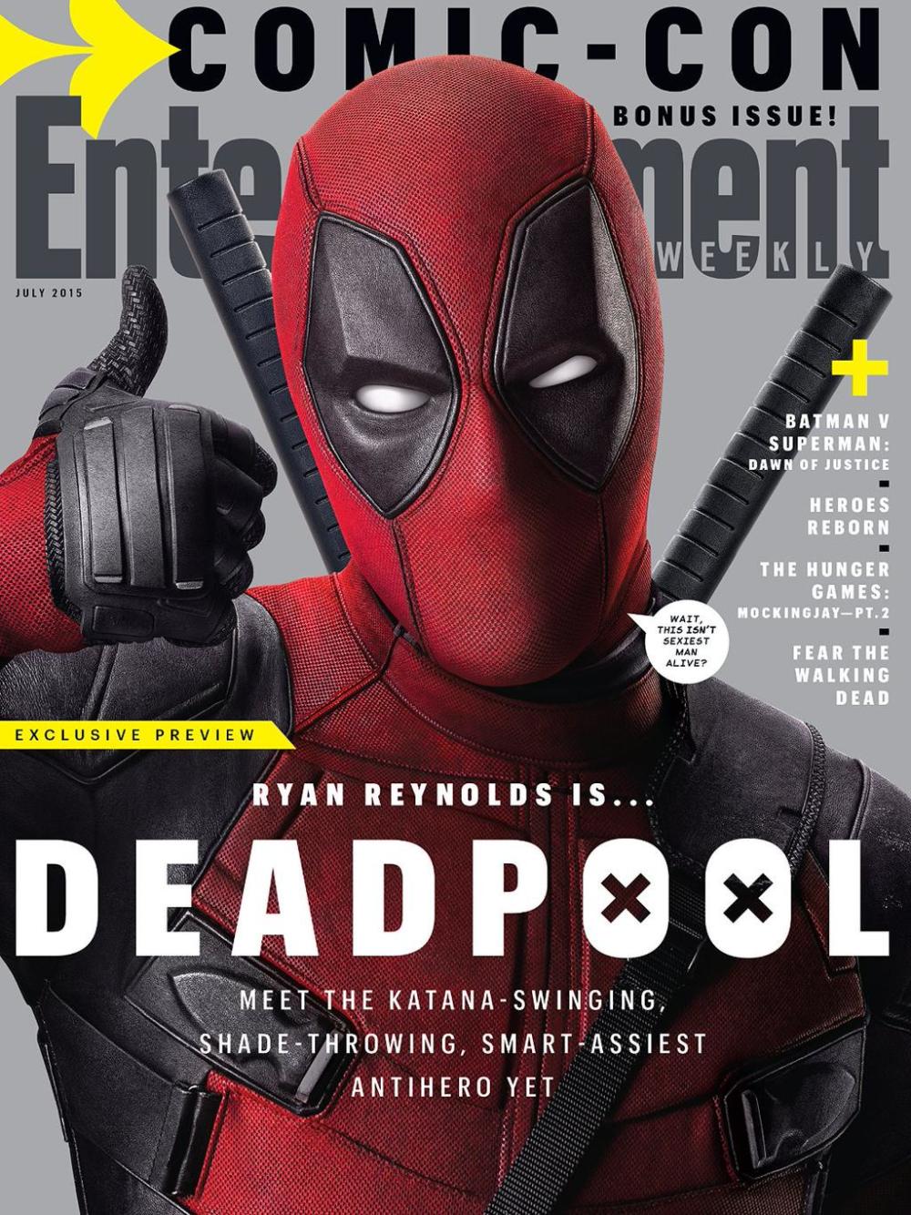 'Deadpool' krijgt een close-up op nieuwe cover 'Entertainment Weekly'