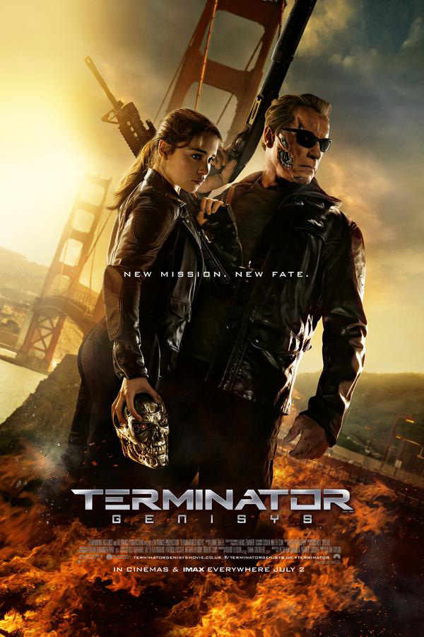 Arnold Schwarzenegger en Emilia Clarke op nieuwe poster 'Terminator: Genisys'