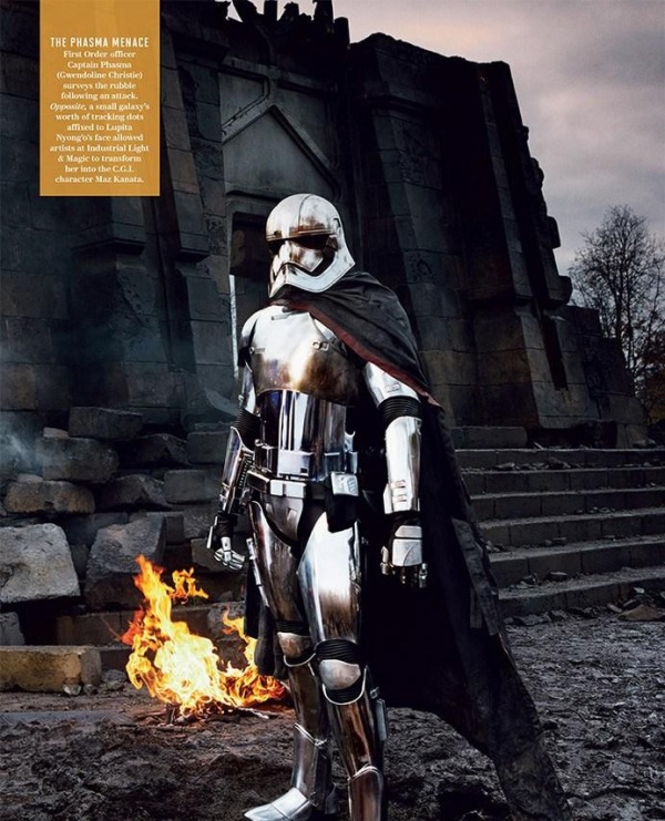 Gwendoline Christie als Captain Phasma in 'Star Wars: The Force Awakens'