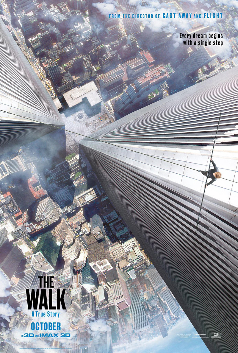 Duizelingwekkende nieuwe poster Robert Zemeckis' 'The Walk'