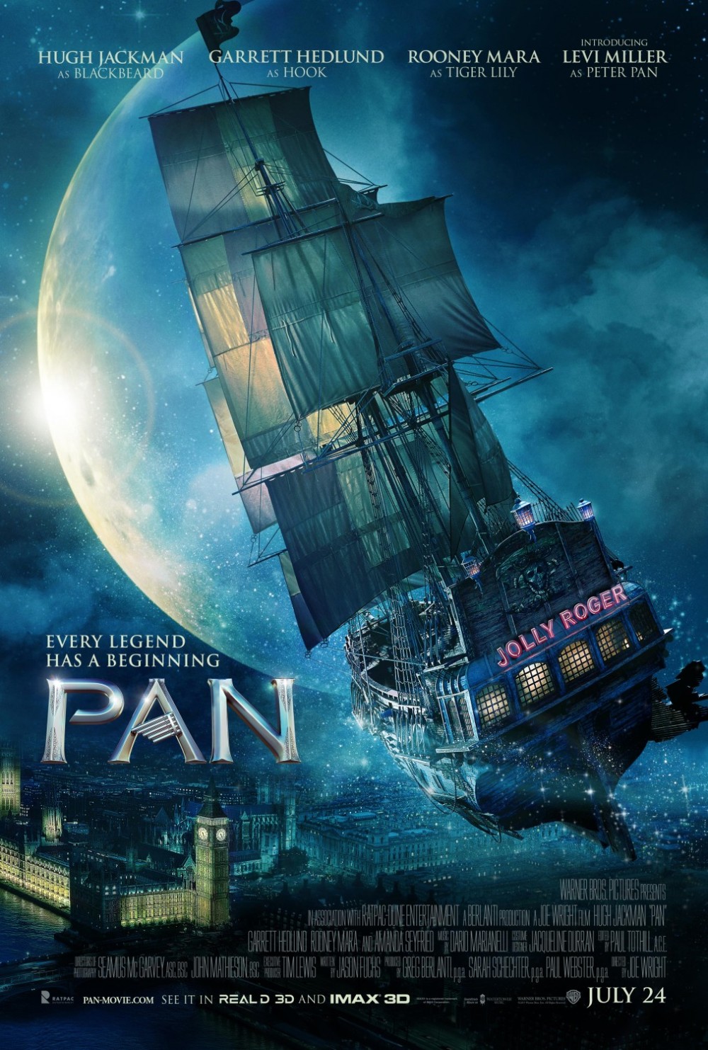 Teaserposter 'Pan' toont Hugh Jackmans schip
