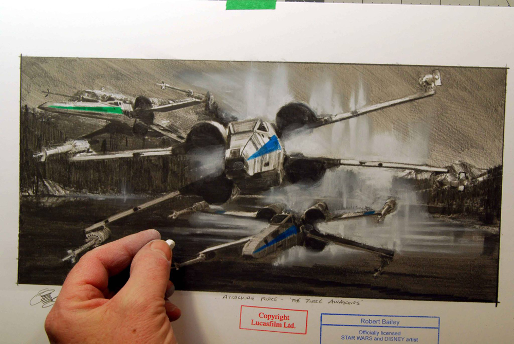 Schitterende X-Wing concept art 'Star Wars: The Force Awakens'