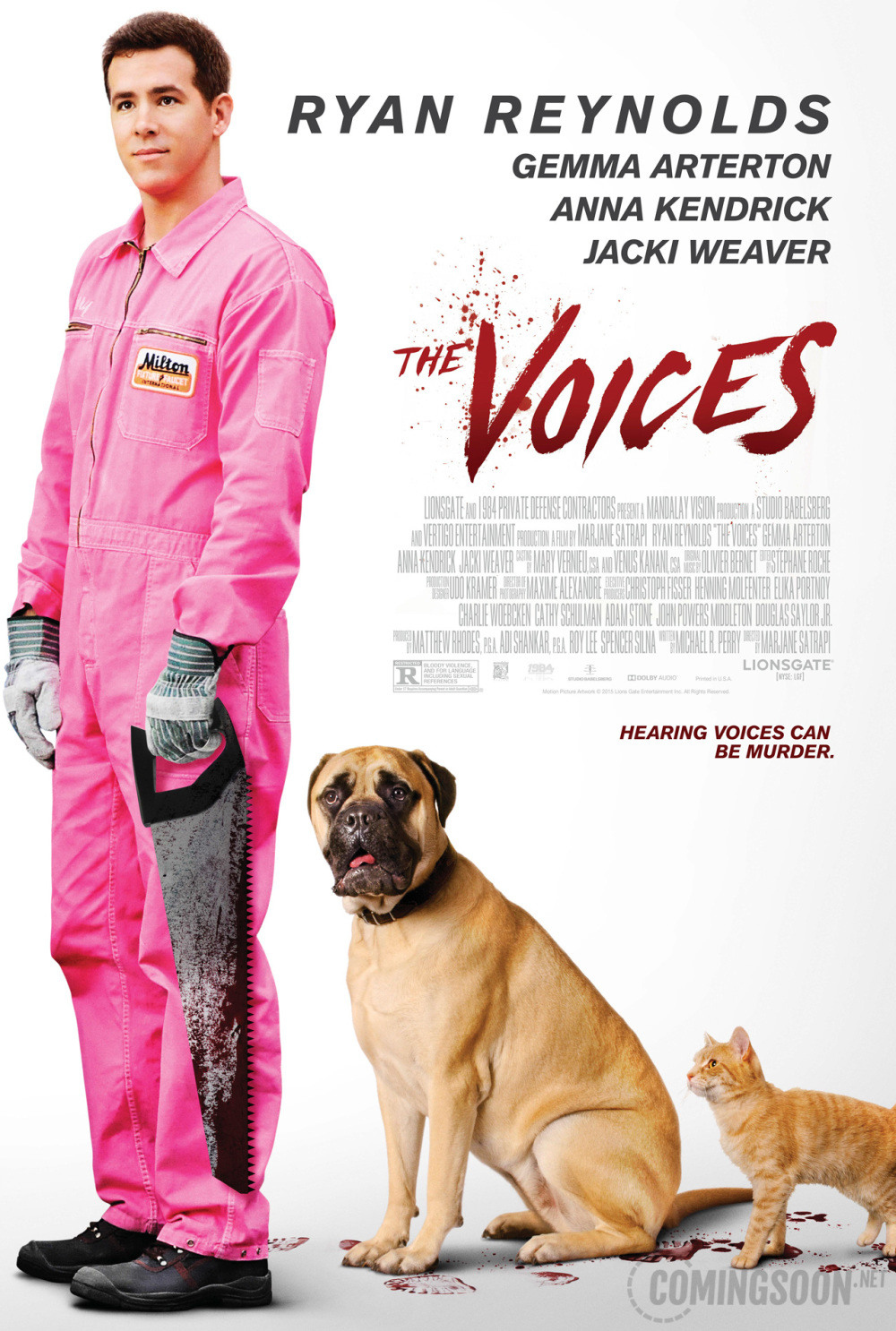 Ziekelijk humoristische poster 'The Voices'