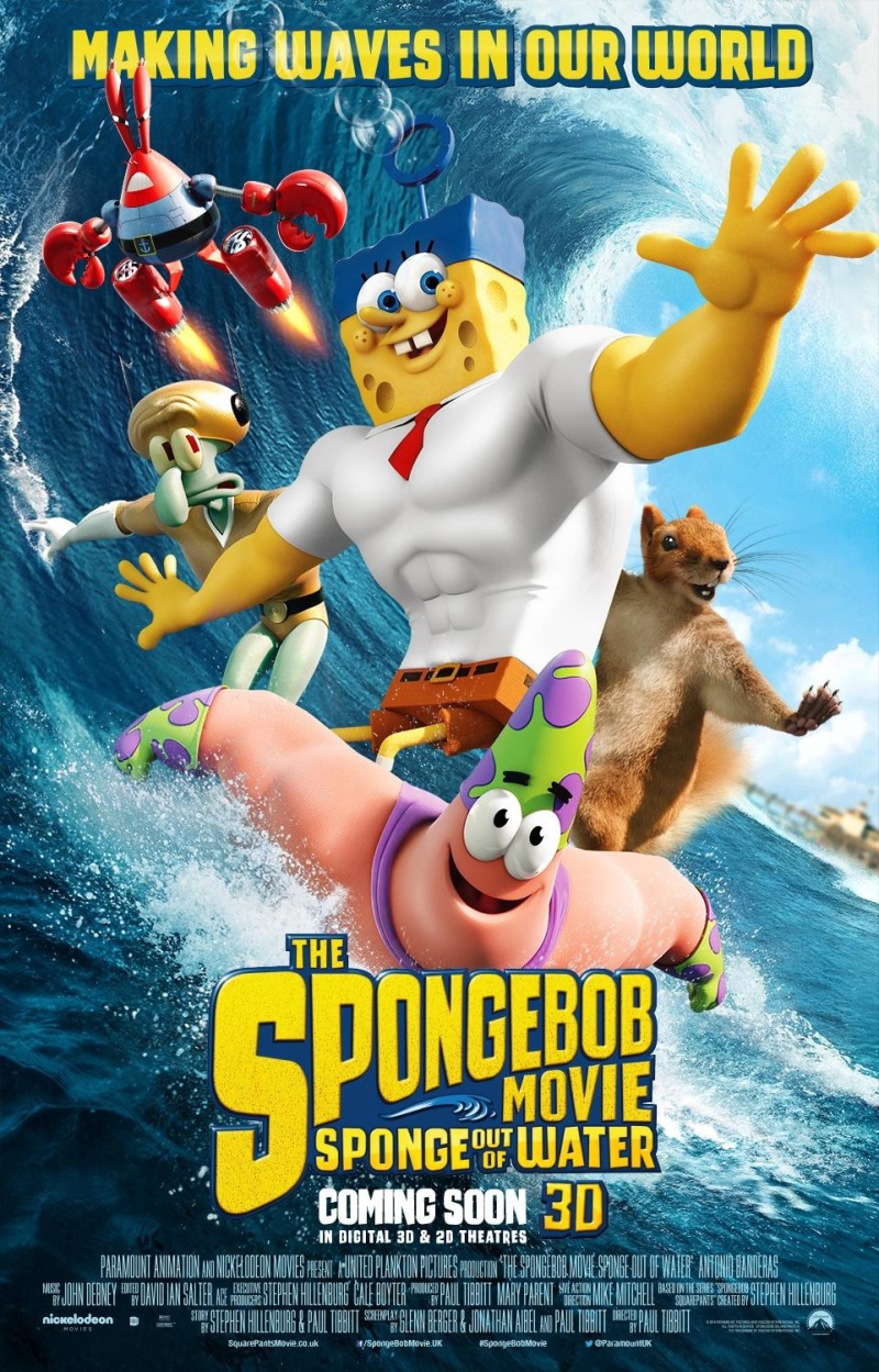 Nieuwe poster & trailer 'The SpongeBob Movie: Sponge Out of Water'