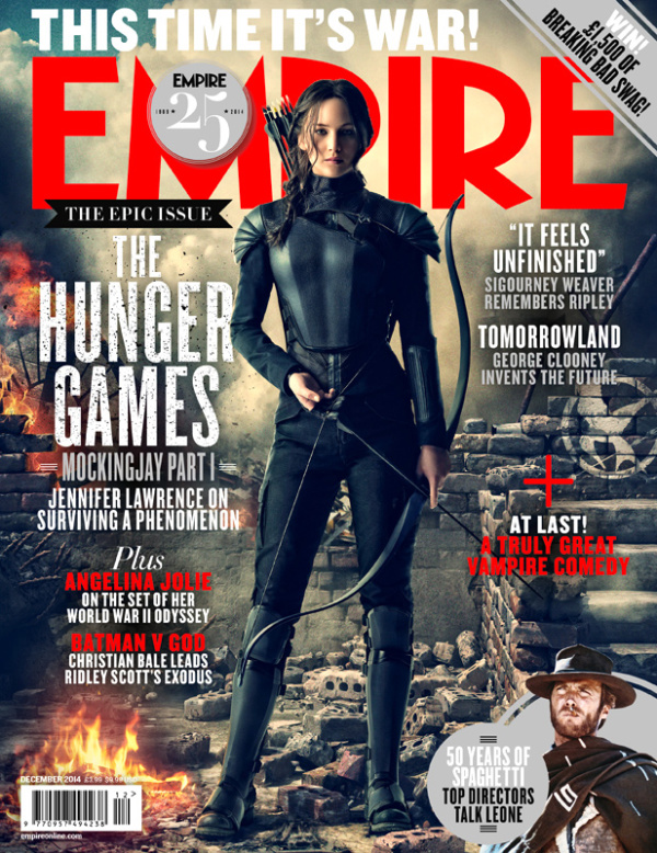 Katniss Everdeen in vol ornaat op cover Empire
