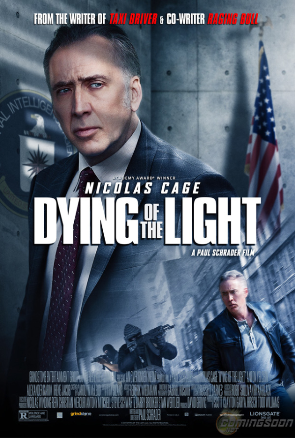 Poster voor thriller 'Dying of the Light' met Nicolas Cage