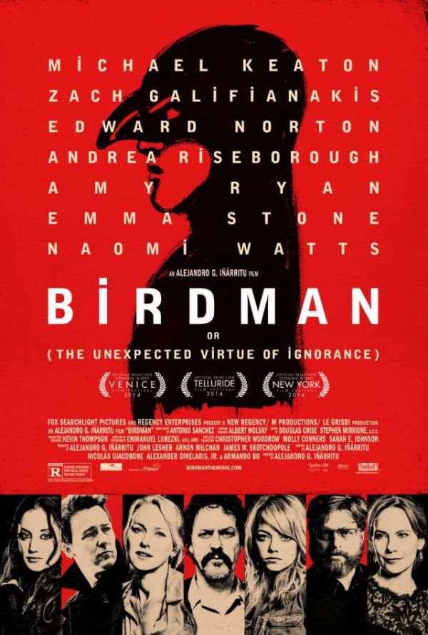 Kunstzinnige nieuwe poster Oscar-kandidaat 'Birdman'