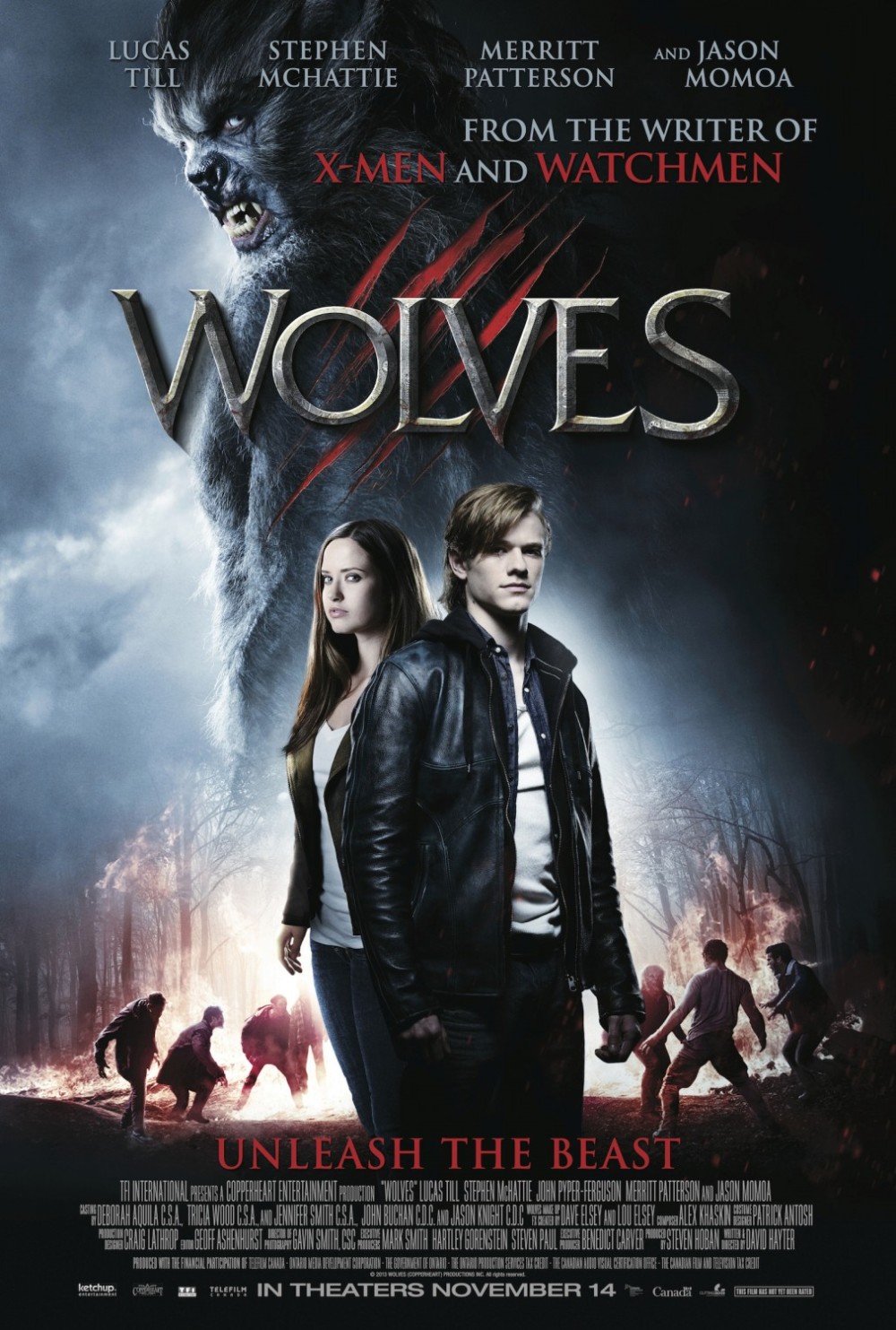 Poster 'Wolves' met Jason Momoa als machtige weerwolf