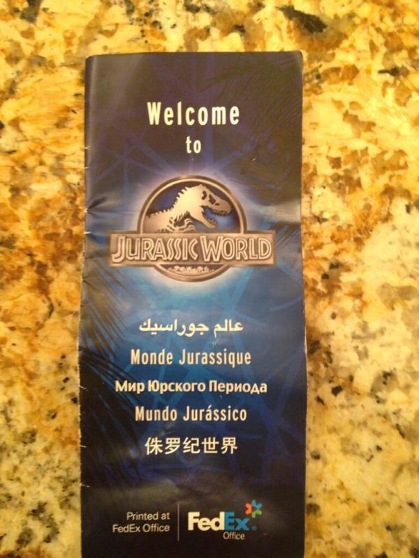 Bezoekersgids 'Jurassic World' gelekt