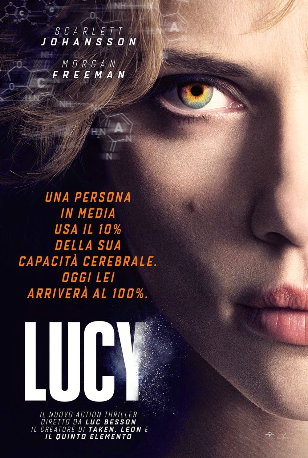 Nieuwe poster 'Lucy' met Scarlett Johansson.