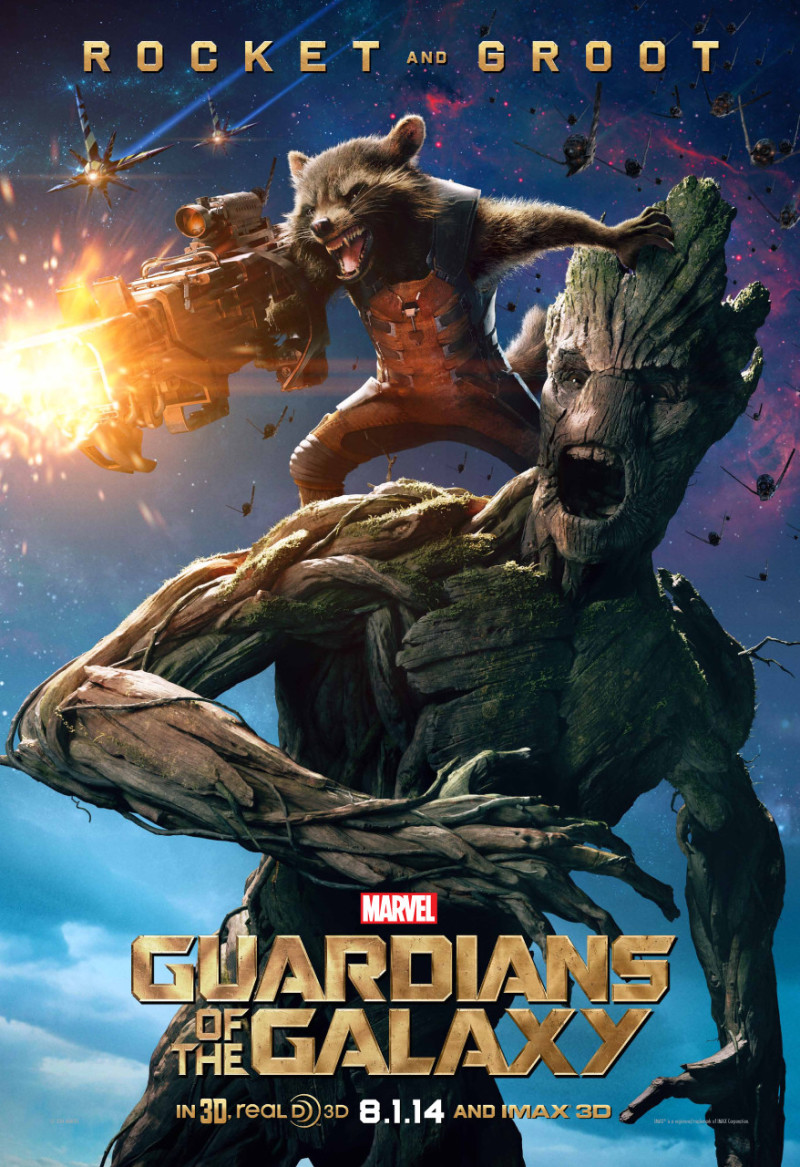 Groot en Rocket op poster 'Guardians of the Galaxy'