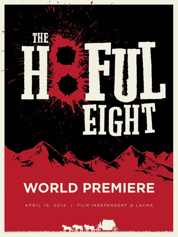 Poster voor Quentin Tarantino's 'The Hateful Eight'