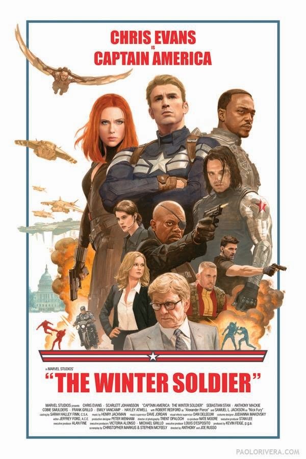 Prachtige retro-poster 'Captain America: The Winter Soldier'