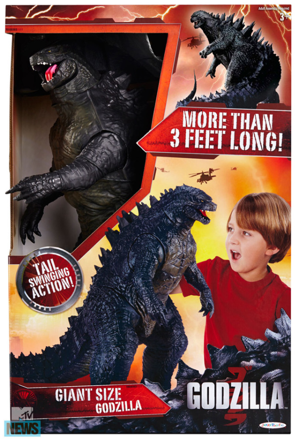 Speelgoed 'Godzilla' toont de hagedis in vol ornaat