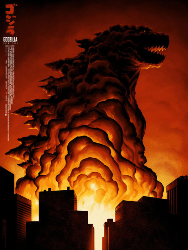Uiterst creatief affiche 'Godzilla'