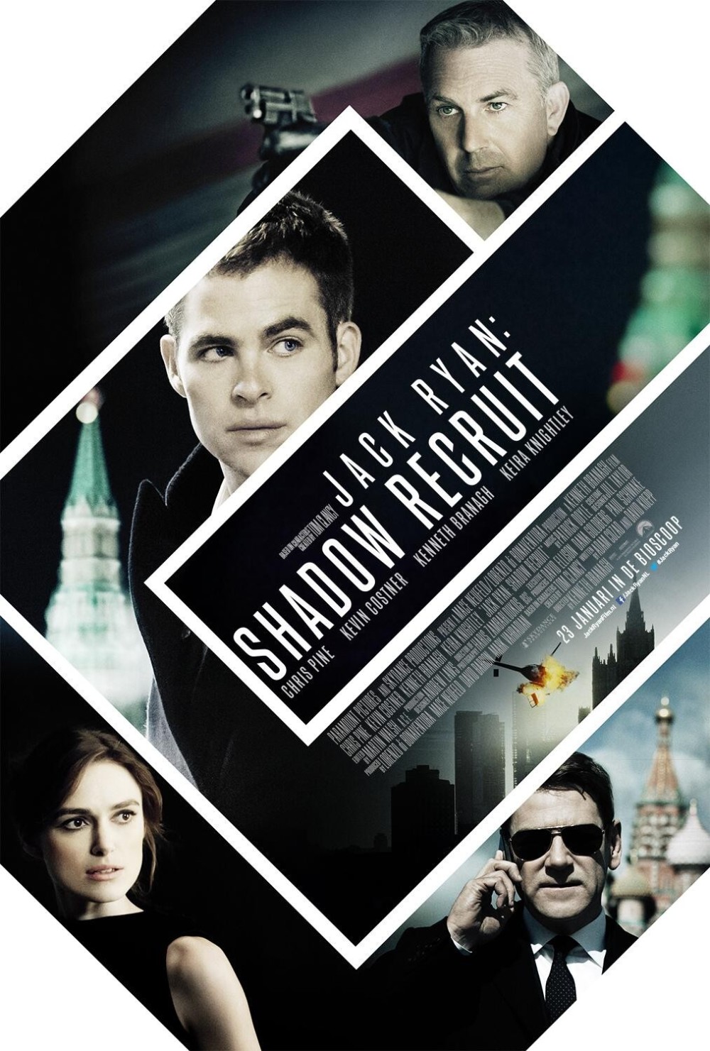 Nieuwe poster 'Jack Ryan: Shadow Recruit'