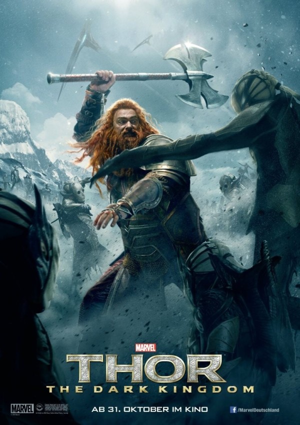 Volstagg en Fandral op nieuwe posters 'Thor: The Dark World'