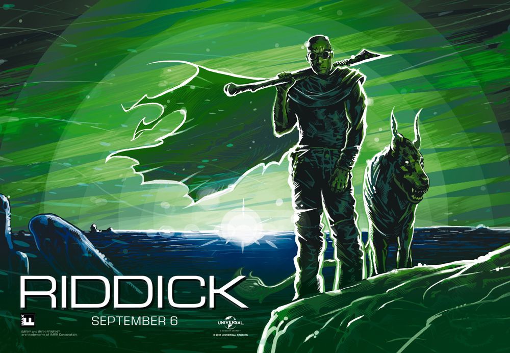 Stripachtige IMAX-poster 'Riddick'
